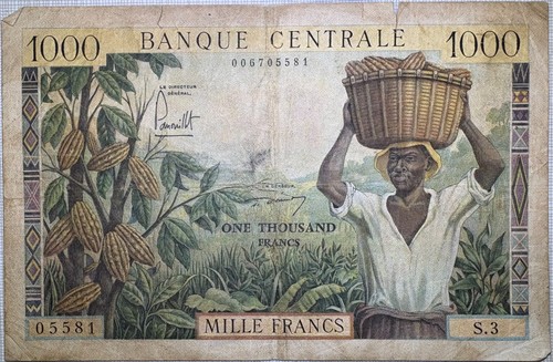 Banconota 1000 franchi camerun - banconota,