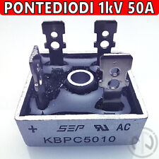 PONTE DI DIODI 1000V 50A KBPC5010 RADDRIZZATORE RECTIFIER