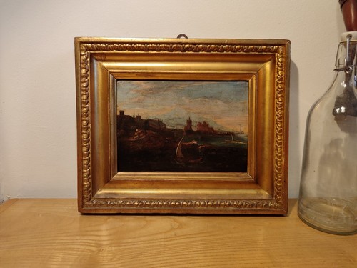 Quadro antico golfo napoli - antico,