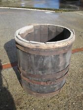 Mastello antico in legno e ferro fioriera antica vaso vintage secchio tinozza 