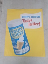 Insegna Poster Quart Gelato Regina Latte Vintage Originale. 1955