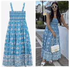 Abito Zara Floreale Smocked