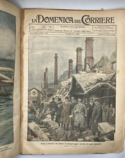 DOMENICA DEL CORRIERE  Annata rilegata 1923 Disastro diga Gleno Eruzione Etna