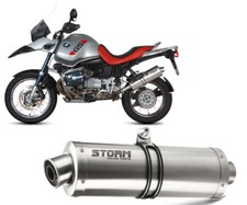 Terminale Scarico Storm by Mivv Oval acciaio inox per Bmw R 1150 Gs 1999 > 2003