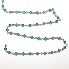 Catena rosario topazio blu