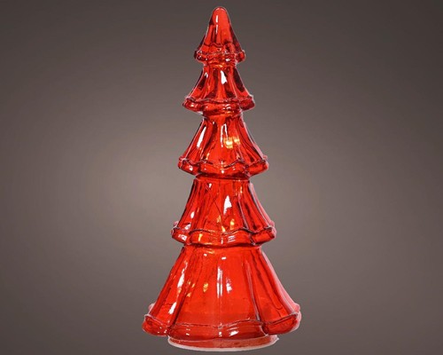 Albero vetro rosso luminoso - albero,