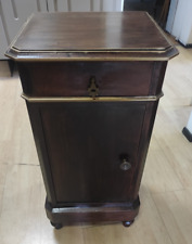 COMODINO ANTICO IN LEGNO CON CASSETTO