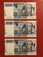 3 Banconote lire DIECIMILA