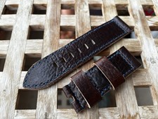 Cinturino orologio 28 mm fatto a mano, pelle. Bisonte americano, per VDB Vintage