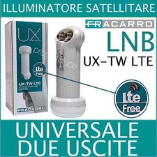 ILLUMINATORE LNB OCCHIO PARABOLA ux-tw lte free fracarro 2 USCITE FULL HD SKY