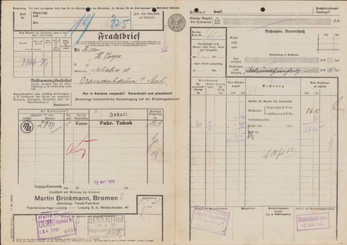 Frachtbrief 1929 martin - 1929,,