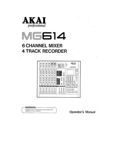 Akai mg614 mixer owners - mg614,