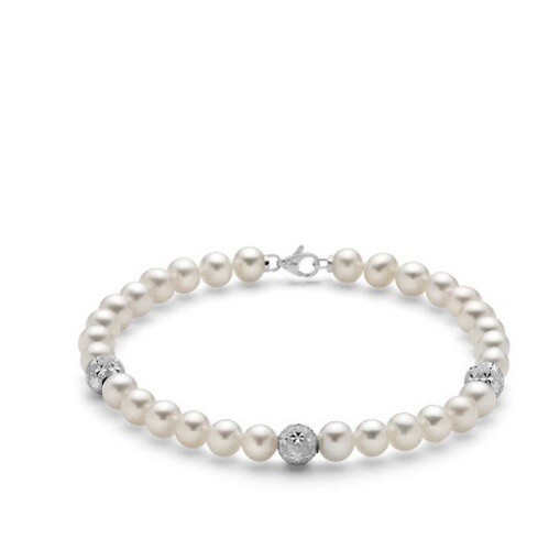 Bracciale miluna perle oro - bracciale,