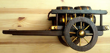Vintage Wooden Barrel Cart