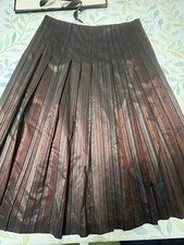 Mariella Burani Gonna Nuova Plissettata Tessuto Effetto Raso Bella ?