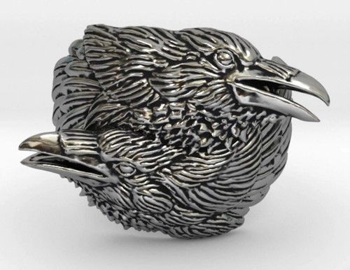 Anello uomo con corvi - anello,