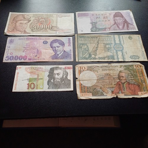 Vecchie banconote mondiali - banconote,