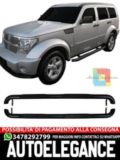 NERO BARRE LATERALI PEDANE INOX per DODGE NITRO 2007-2012