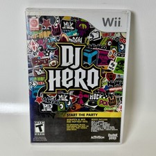 Nintendo Wii DJ Hero Completo CIB Music Rhythm Gioco Custodia Manuale Testato