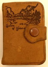 United States Playing Card Co Gales of Yosemite Nat’l Park custodia in pelle souvenir