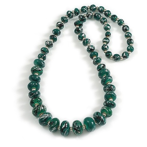 Collana lunga con perline - , in