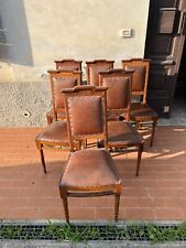 SEDIE GRUPPO DI 6 IN LEGNO CON