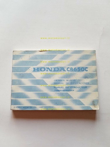 Honda 650 1980 manuale - cb,