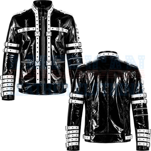 Giacca moto uomo nero lucido - uomo,