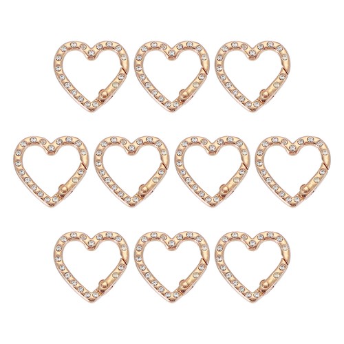 10pcs crystal heart keychain - 10pcs,