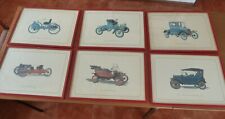 SEI QUADRI CON STAMPE AUTO ANTICHE FORD - INCORNICIATI