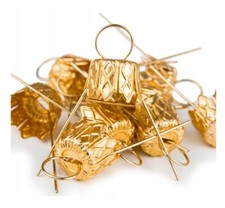 10X GANCIO 10mm DORATO PER