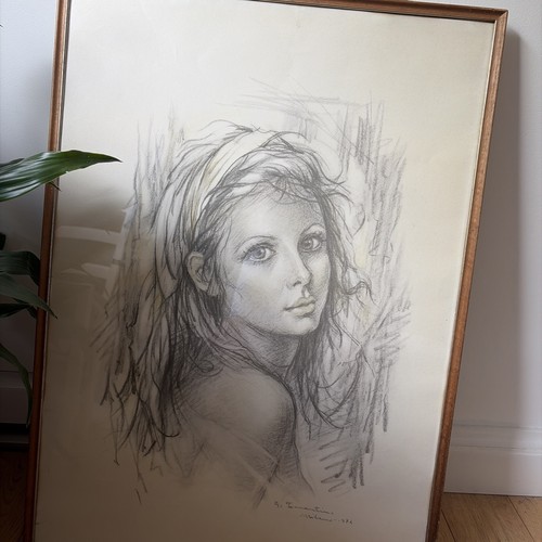 Litografie ritratto donna - di,