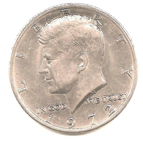 1972 kennedy mezzo dollaro - p,