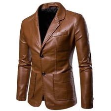 Blazer uomo marrone vera pelle