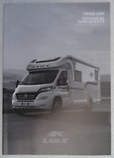 Brochure dati specifiche camper LAIKA 2018. KREOS.ECOVIP.KOSMO. 48 pagine.