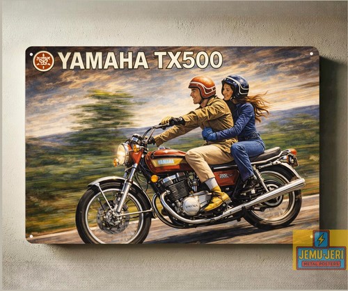 Poster metallo per moto - poster,