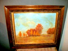 Quadro olio paesaggio 1900