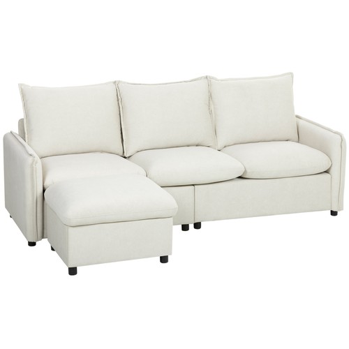 Homcom divano angolare - divano, 3