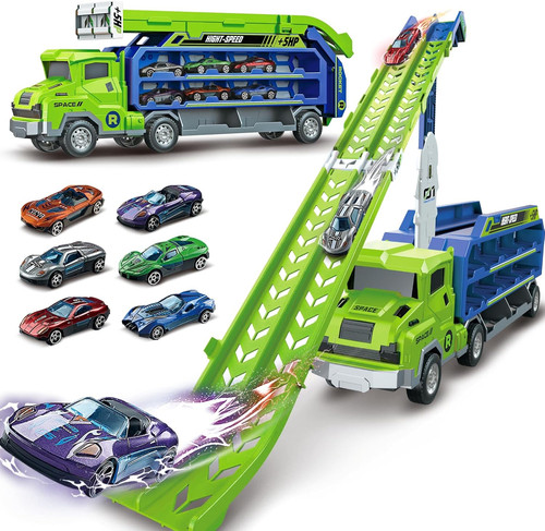 Juguetes camion autos pista