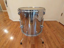 Tom da pavimento Pearl Export cromato su legno 16 x 16!