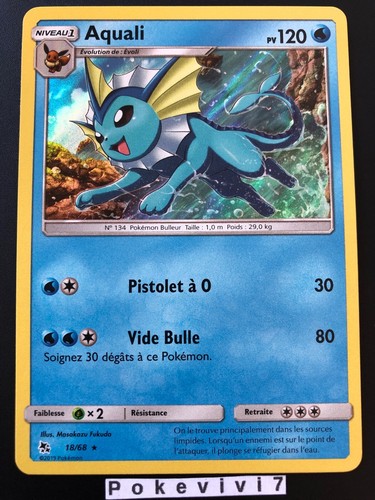 Carte pokemon aquali 68 - aquali, 18/68