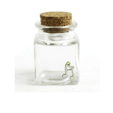 27199 Bomboniere Barattolo in Vetro Quadrato Nota Musicale Musica Segnaposto Por