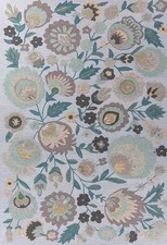 Tappeti blu trapuntati a mano