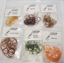 6 NYMPH RIB costruzione mosche artificiali pesca fly tying 0,50 Vinyl Rib