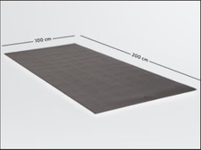 TAPPETO IN GOMMA NERO IN PVC COPERTURA PAVIMENTO 100 cm x 100 cm