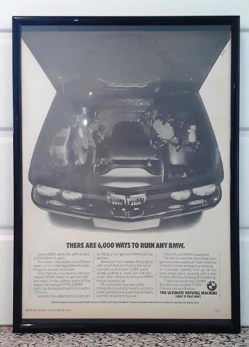 Framed original classic car - framed,