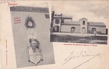 * SORAGNA  Busto di Garibaldi e Succursale del Consorzio Agrario di Parma 1905