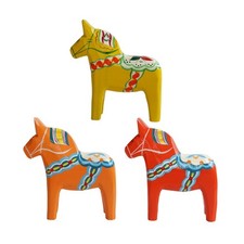 Scultura di animale in legno di cavallo Dala svedese per arredamento da