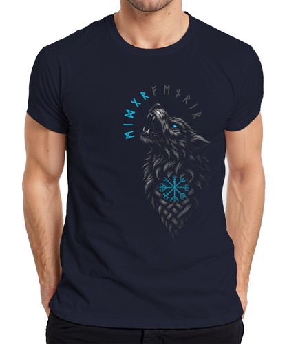 Shirt uomo lupo - t-shirt, vichingo