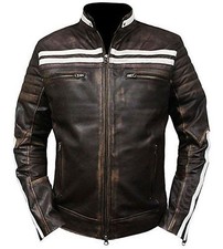 Giacca Uomo Vintage Moto Nero